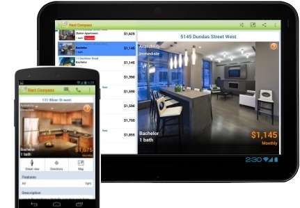 Apartment and house rentals search on android