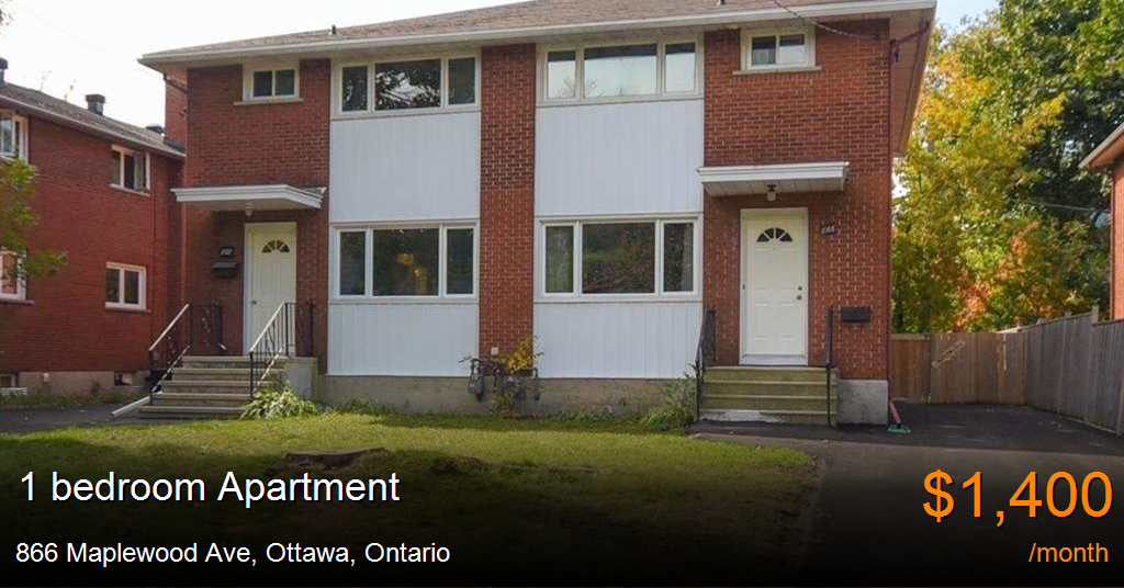 866 Maplewood Ave, Ottawa Apartment for Rent