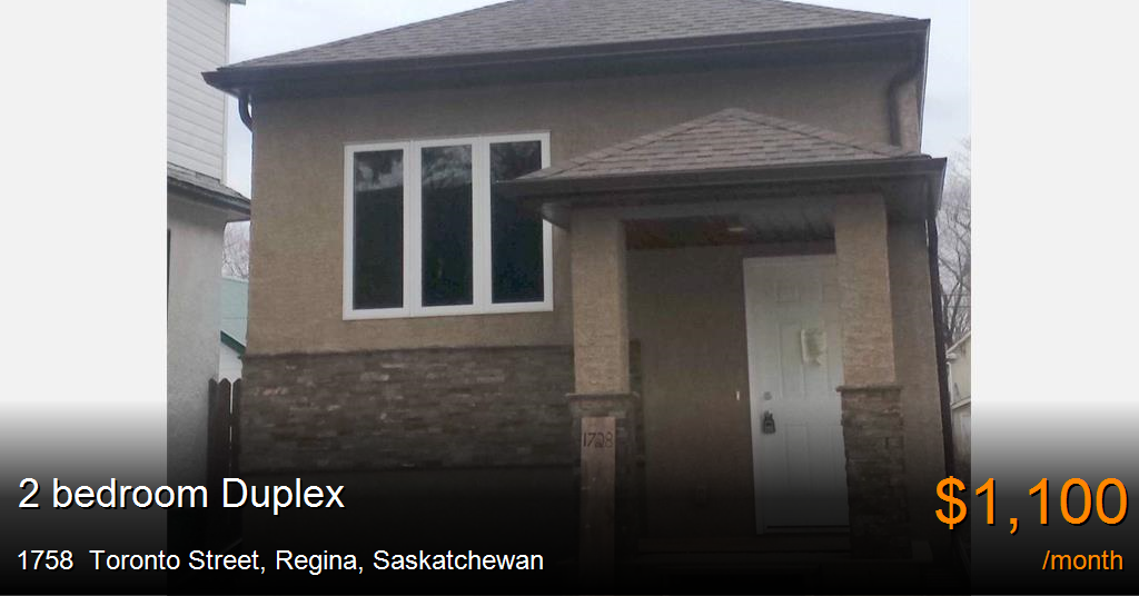 1758 Toronto Street, Regina Duplex for Rent