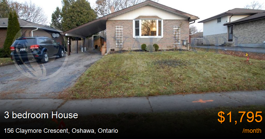 156 Claymore Crescent, Oshawa House for Rent