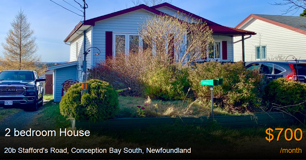 20b Stafford's Road, Conception Bay South House for Rent