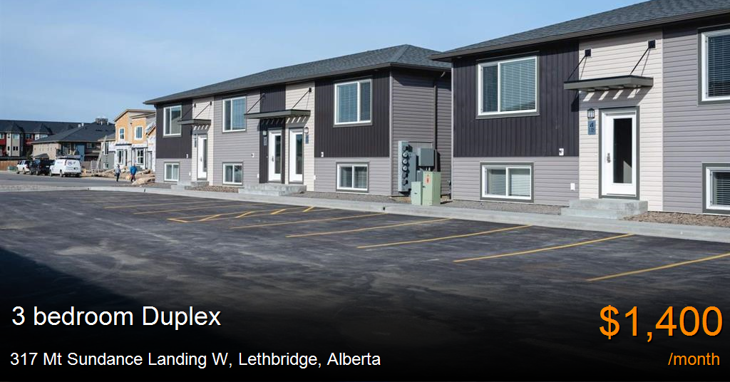 317 Mt Sundance Landing W, Lethbridge Duplex for Rent