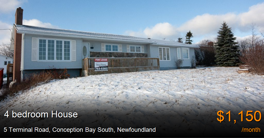 5 Terminal Road, Conception Bay South House for Rent