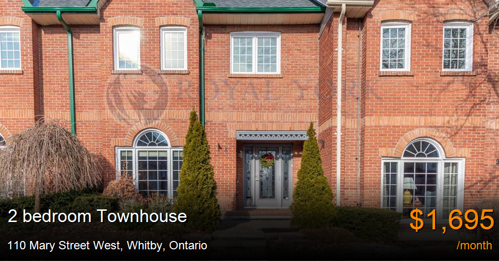 110 Mary Street West, Whitby Townhouse for Rent