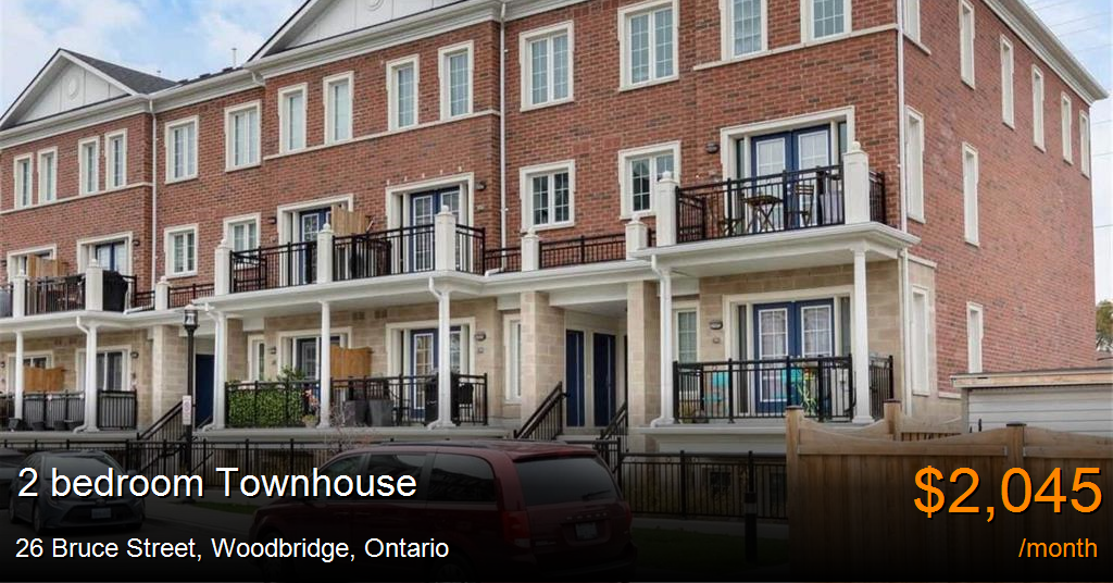 26 Bruce Street, Woodbridge Townhouse for Rent
