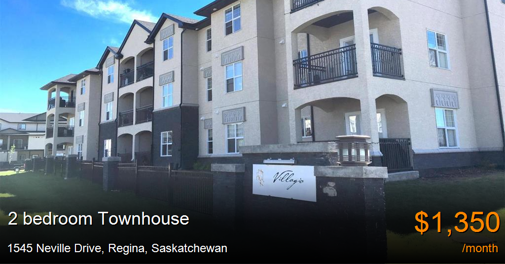 1545 Neville Drive, Regina Townhouse for Rent