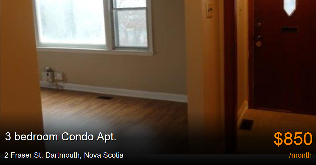 2 Fraser St, Dartmouth Condo Apt. for Rent