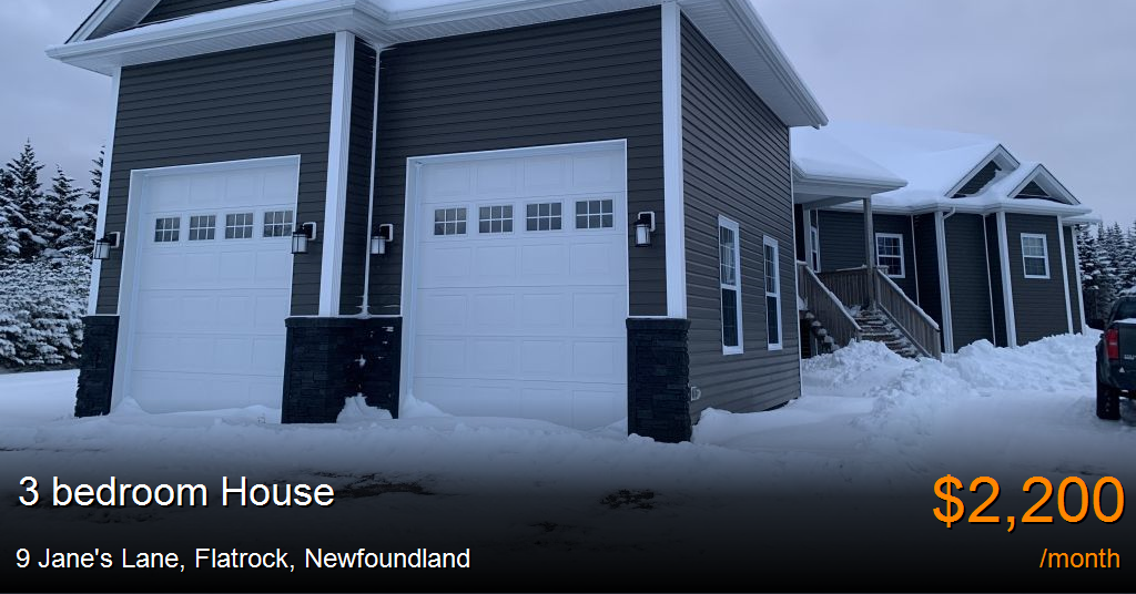 9 Jane's Lane, Flatrock House for Rent