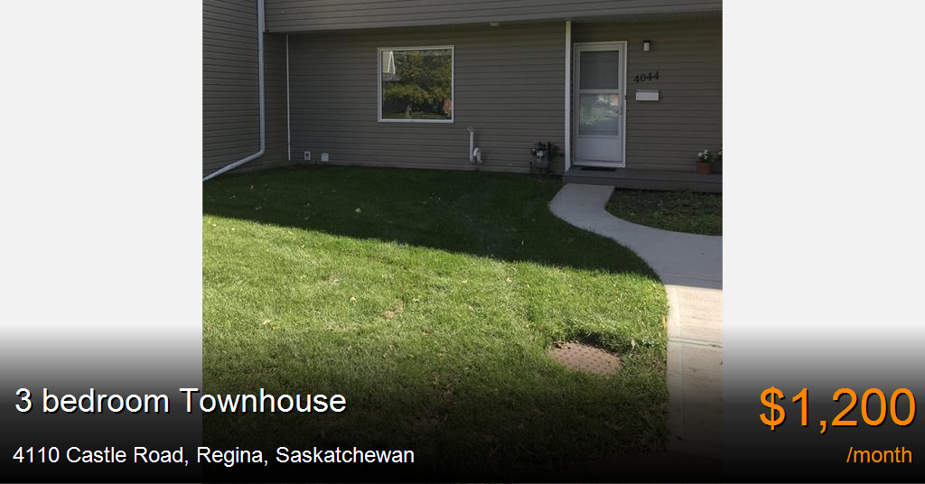 4110 Castle Road, Regina Townhouse for Rent