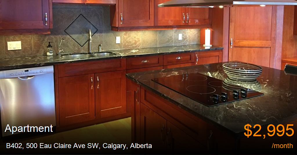 B402, 500 Eau Claire Ave SW, Calgary Apartment for Rent
