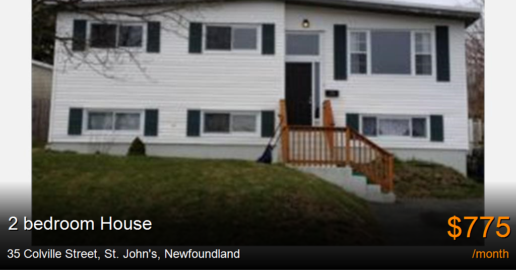 35 Colville Street, St. John's House for Rent
