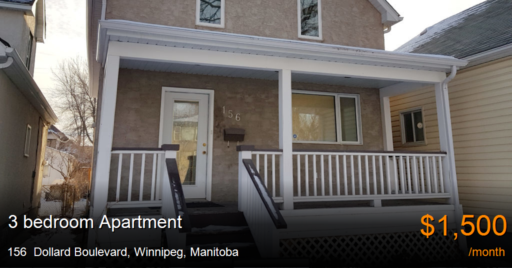 156 Dollard Boulevard, Winnipeg Apartment for Rent