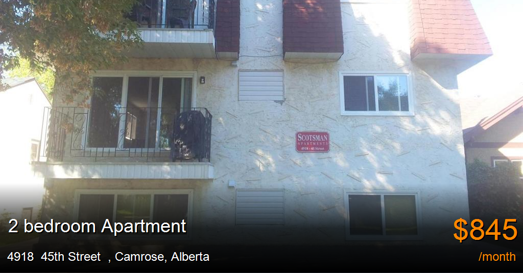 4918 45th street, camrose Apartment for Rent