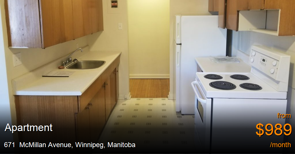 671 mcmillan avenue, winnipeg Apartment for Rent
