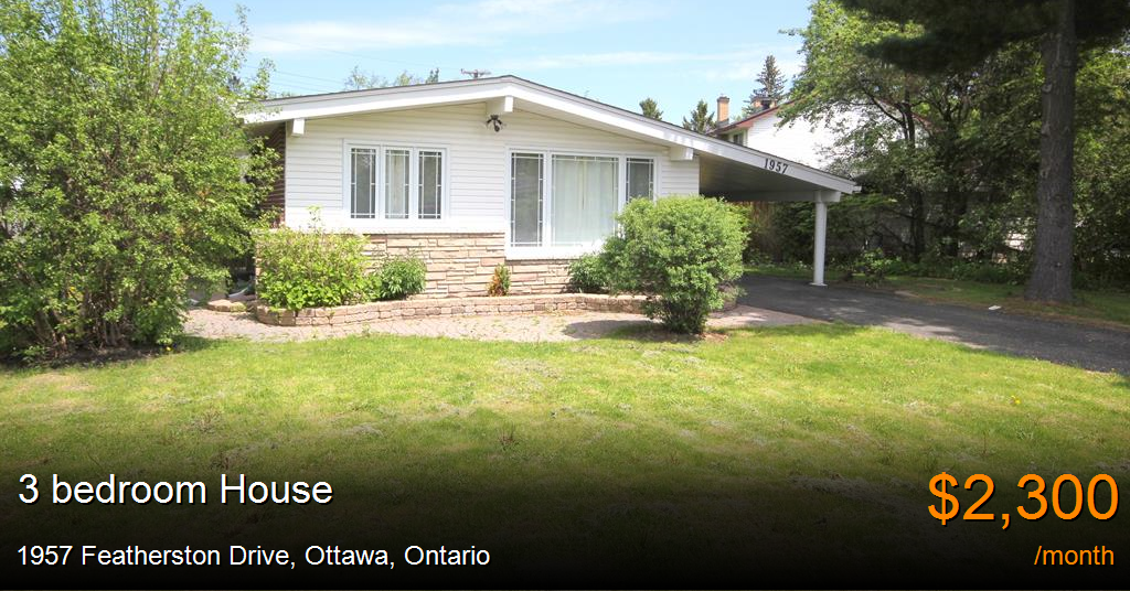 1957 featherston drive, ottawa House for Rent