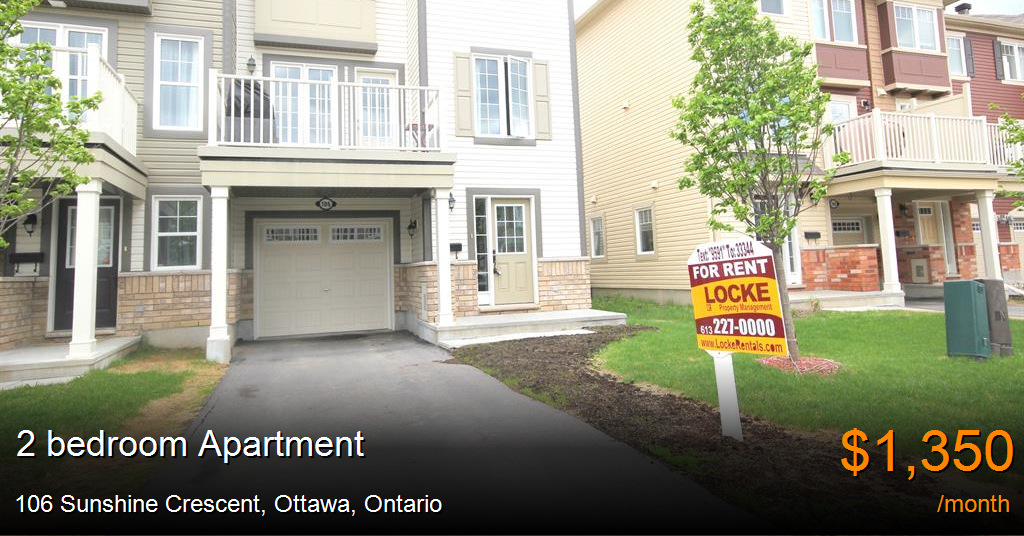 106 sunshine crescent, ottawa Apartment for Rent