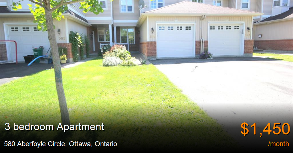 580 aberfoyle circle, ottawa Apartment for Rent