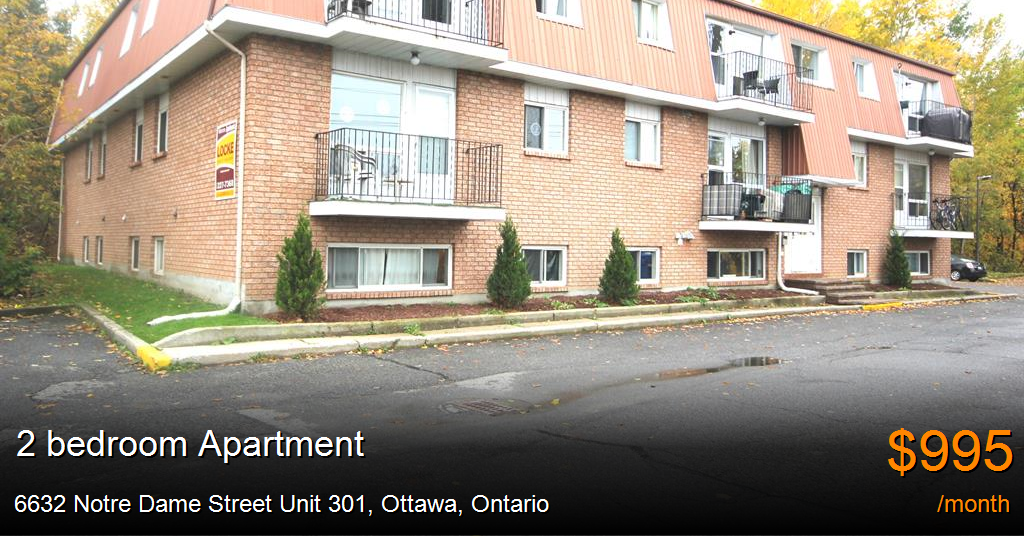 6632 notre dame street unit 301, ottawa Apartment for Rent
