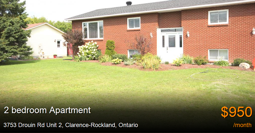3753 drouin rd unit 2, clarencerockland Apartment for Rent