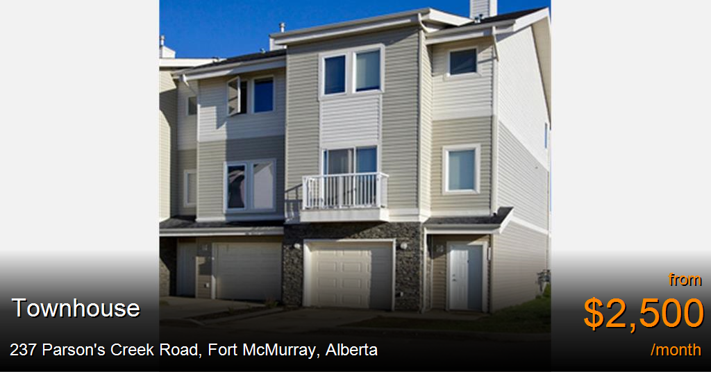 237 parson's creek road, fort mcmurray Townhouse for Rent