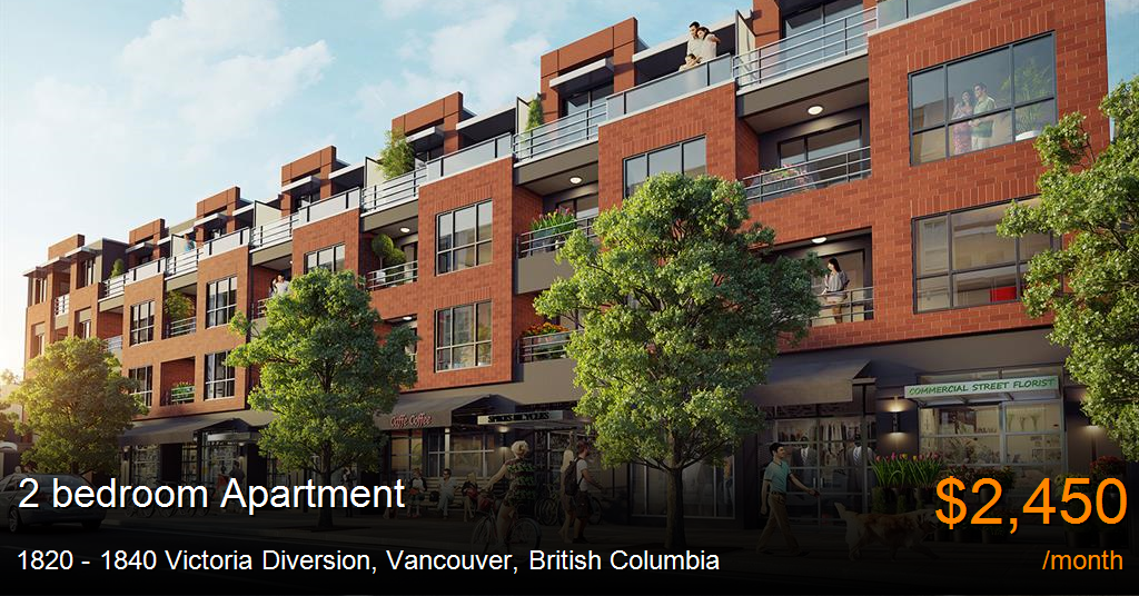 1820 1840 victoria diversion, vancouver Apartment for Rent
