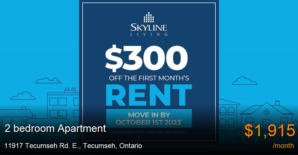 11917 tecumseh rd. e., tecumseh Apartment for Rent
