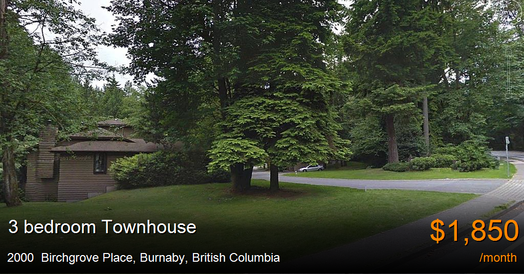 2000 birchgrove place, burnaby Townhouse for Rent