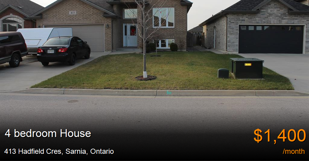 413 hadfield cres, sarnia House for Rent