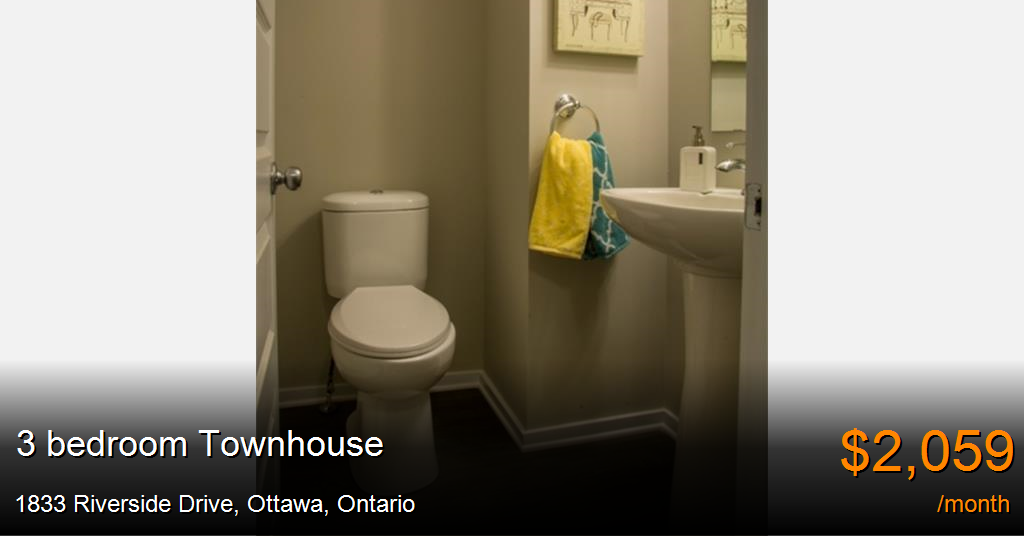 1833 Riverside Drive, Ottawa Townhouse for Rent B107711