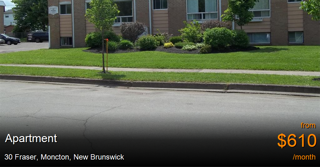 30 fraser, moncton Apartment for Rent