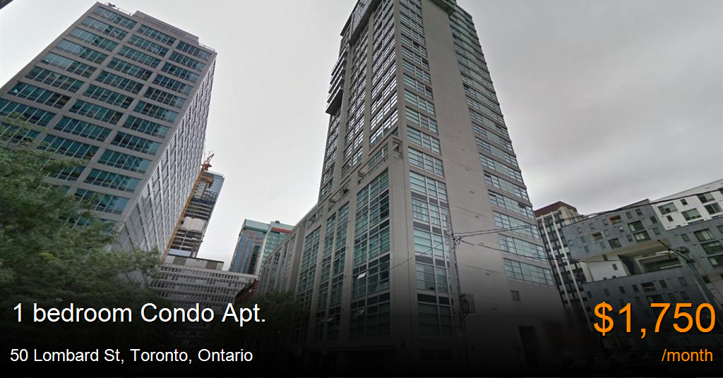 50 lombard st, toronto Condo Apt. for Rent