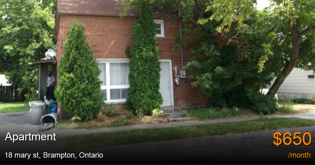 18 mary st, brampton Apartment for Rent