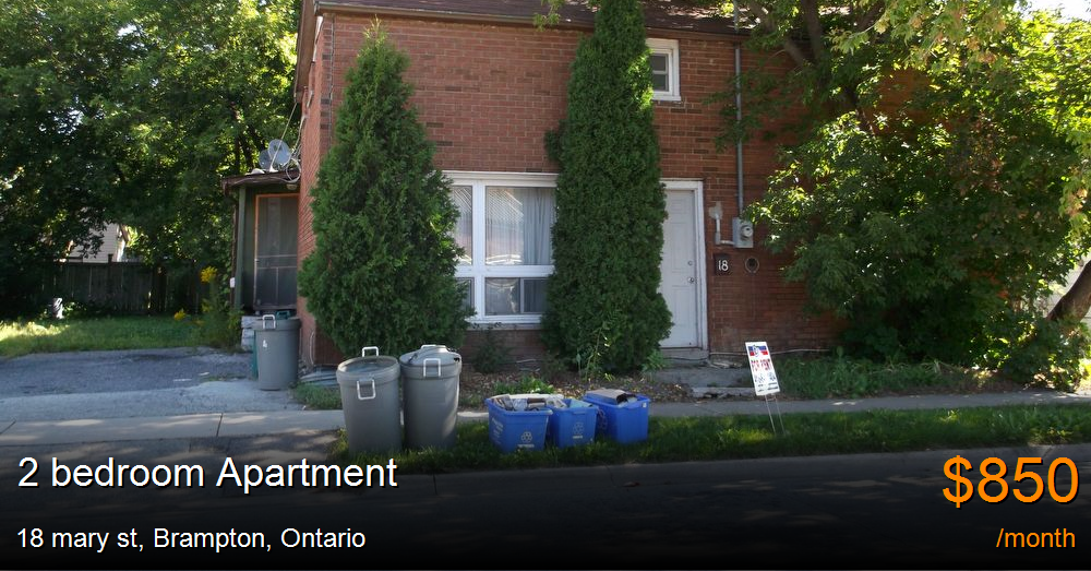 18 mary st, Brampton Apartment for Rent B10857