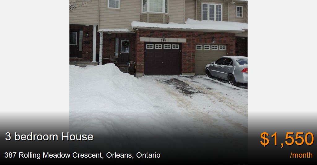 387 rolling meadow crescent, orleans House for Rent