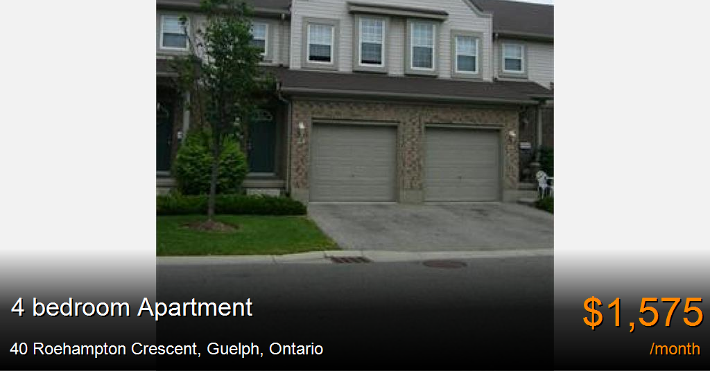 40 roehampton crescent, guelph Apartment for Rent