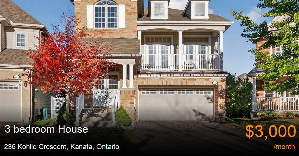 236 kohilo crescent, kanata House for Rent
