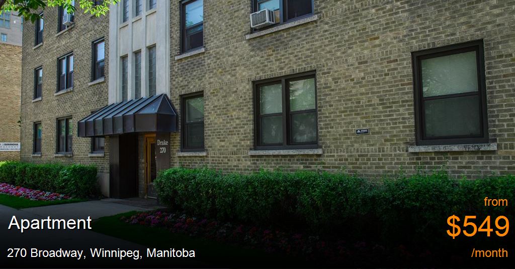 270 broadway, winnipeg Apartment for Rent