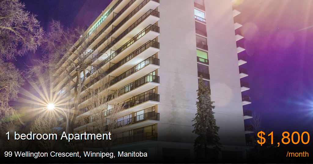 99 wellington crescent, winnipeg Apartment for Rent