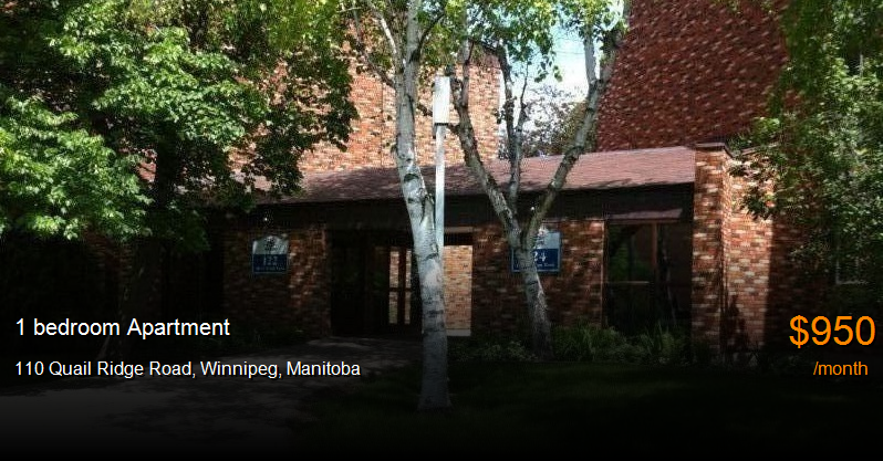 110 quail ridge road, winnipeg - Apartment for Rent