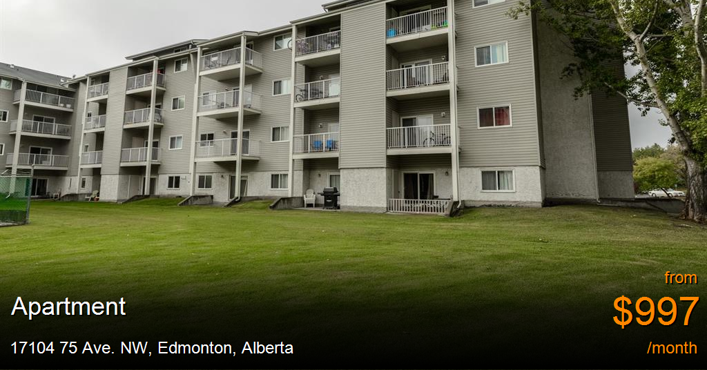 17104 75 ave. nw, edmonton Apartment for Rent