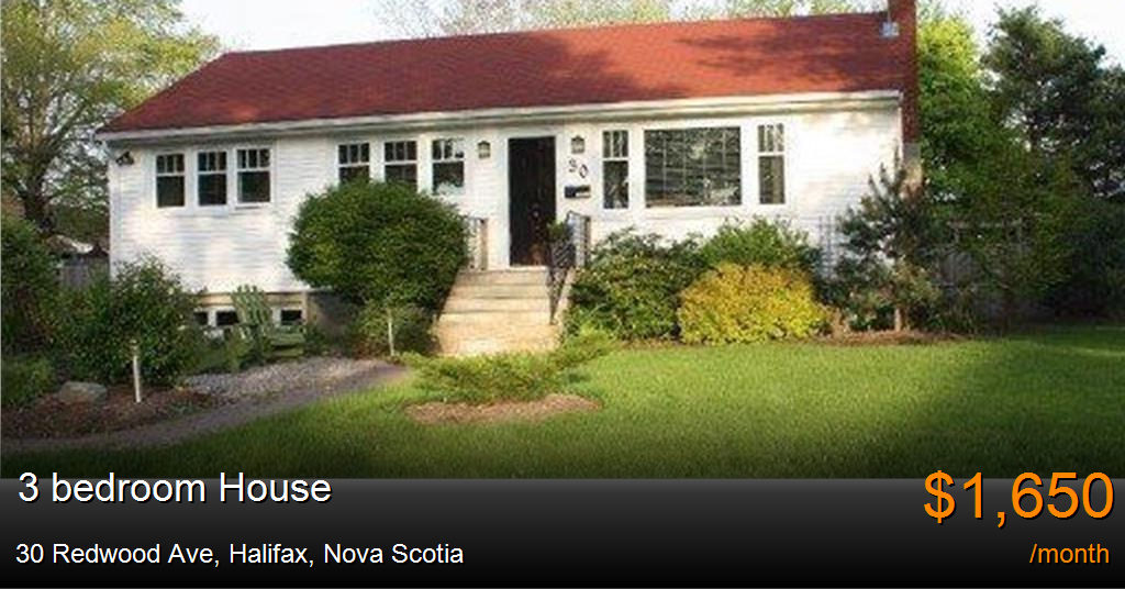 30 redwood ave, halifax House for Rent