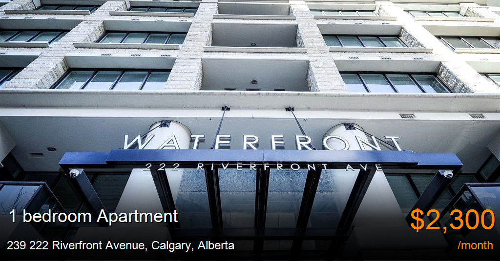 239 222 riverfront avenue, calgary Apartment for Rent