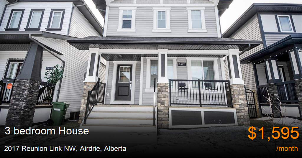 2017 reunion link nw, airdrie House for Rent