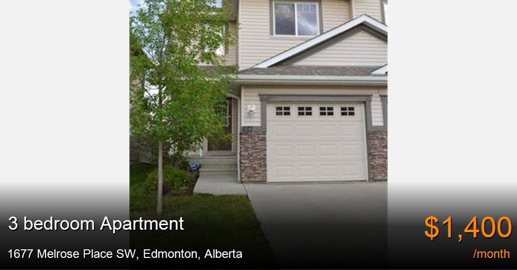1677 melrose place sw, edmonton Apartment for Rent
