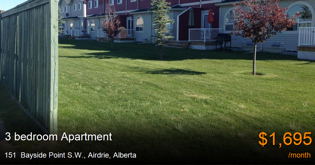 151 bayside point s.w., airdrie Apartment for Rent