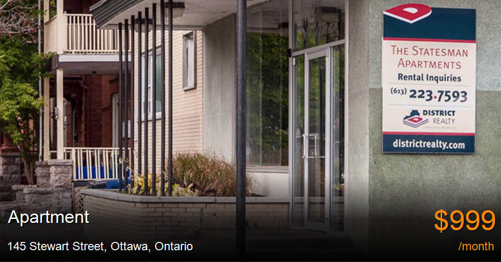 145 stewart street, ottawa Apartment for Rent