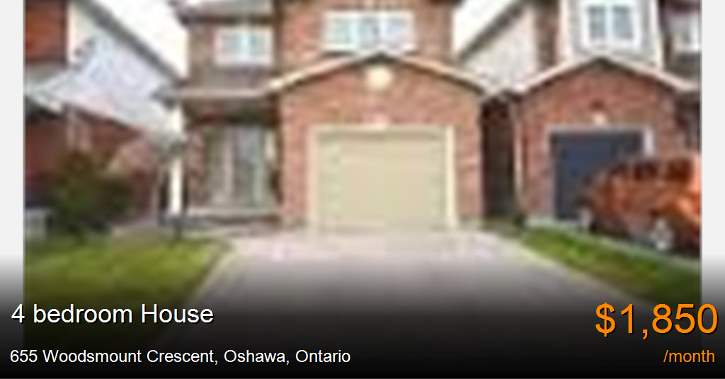 655 woodsmount crescent, oshawa House for Rent