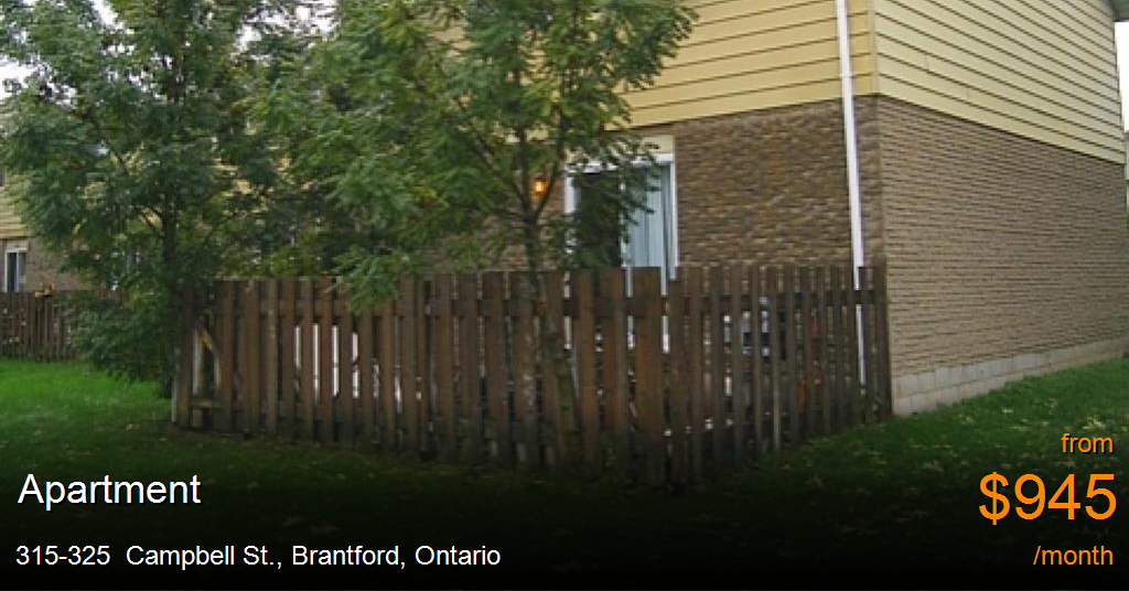 315325 campbell st., brantford Apartment for Rent