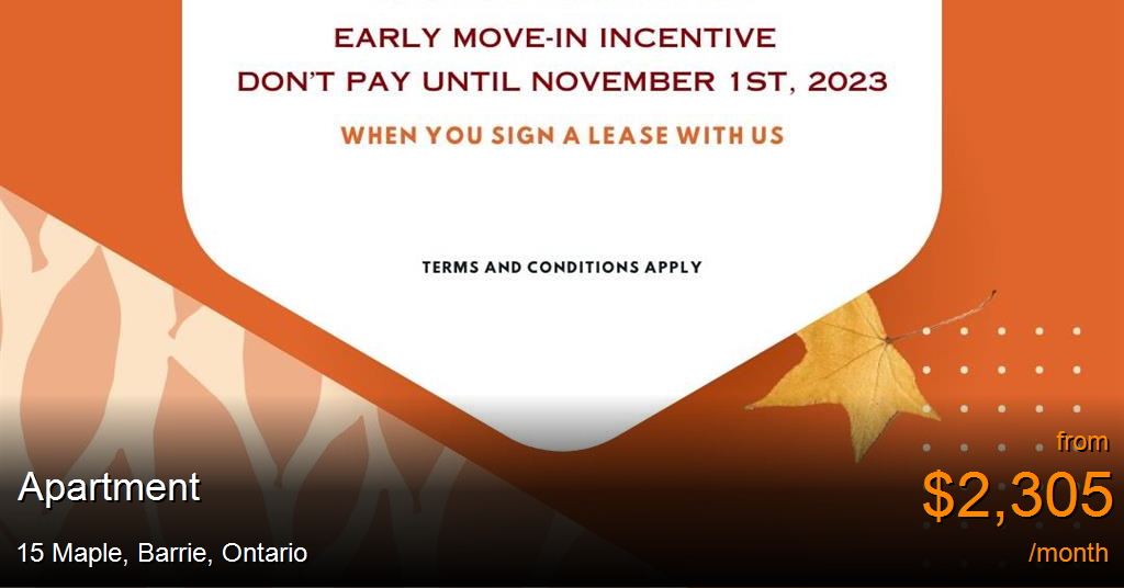 15 Maple, Barrie Apartment for Rent