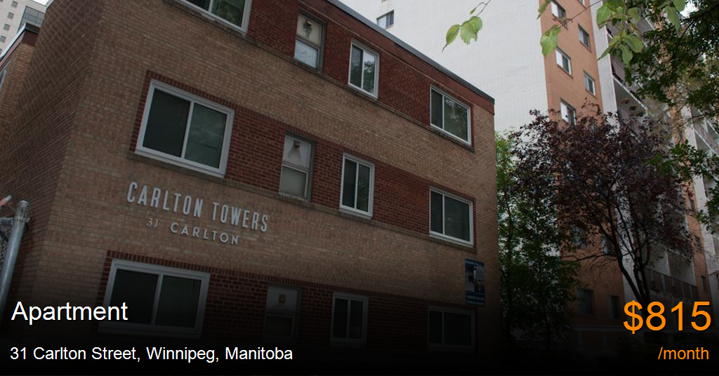 31 carlton street, winnipeg Apartment for Rent